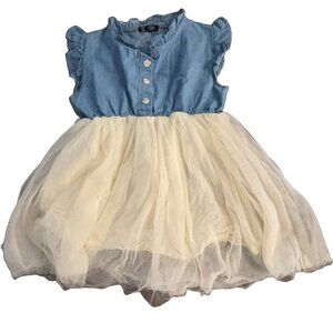 Girl's jean and tutu denim dress sz 3T